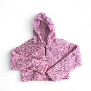 Pink Cropped Sherpa